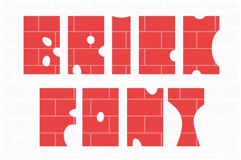 Brick Font by Danilo Miguel · Creative Fabrica