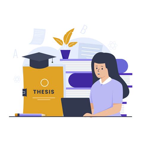 Flat design of thesis illustration concept 5308138 Vector Art at Vecteezy