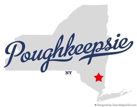 Map of Poughkeepsie, NY, New York