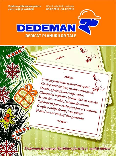 Catalog oferte si promotii: Oferta Dedeman Baia Mare decembrie 2012