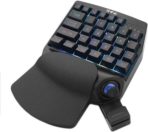 SATIOK Green Switches One Handed Mechanical Gaming Keyboard, Quick Responsive Gaming Keypad ...