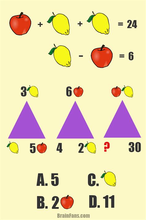 Math Brain Teasers Questions