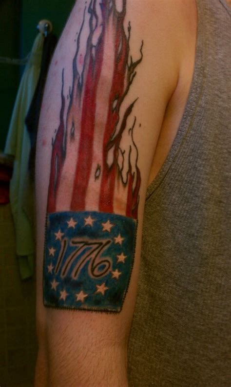 FYeahTattoos.com — My “!776” Betsy Ross flag tattoo.