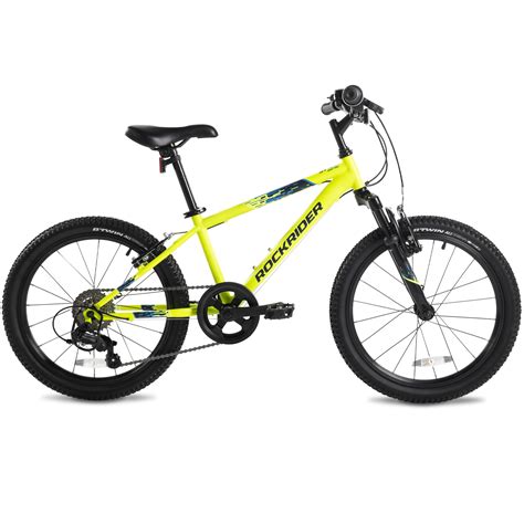 Rockrider ST 500 Kids' 20-Inch Mountain Bike Ages 6-9 - Neon Yellow ...