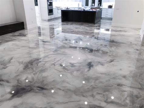 Metallic Epoxy Floor Coatings - Unique Metallic Floors from Glossy Floors