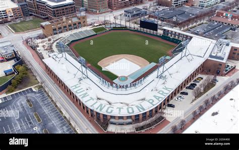 Aerial view of Columbus Clippers Huntington Park Stadium Stock Photo ...