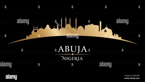 Abuja Nigeria city skyline silhouette. Vector illustration Stock Vector ...