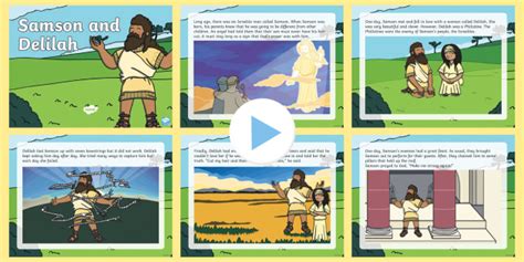 The Samson and Delilah Bible Story for Kids PowerPoint