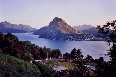 Lugano's Monte San Salvatore in the evening light | Ticino, Canton ticino, Natural landmarks