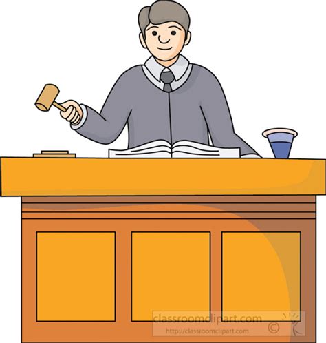 Legal Clipart - judge-in-courtroom-2 - Classroom Clipart