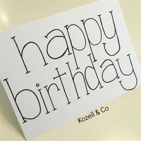 Hand Lettered Happy Birthday Card | Happy birthday hand lettering