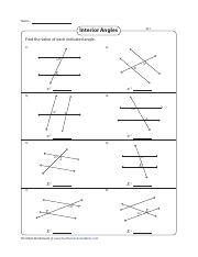 interior angles worksheet 1.pdf - Name : ES1 Interior Angles Find the ...