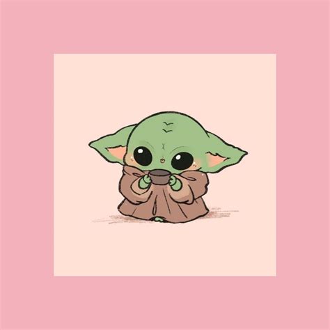 Pink Baby Yoda | Yoda wallpaper, Yoda drawing, Cute disney drawings