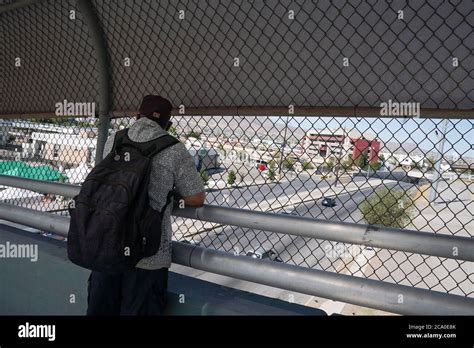 Ciudad Juarez, Chihuahua, Mexico. 2nd Aug, 2020. A man looks over the ...