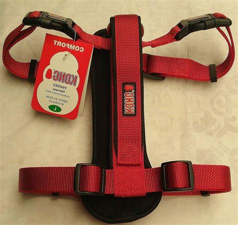 NEW KONG PADDED COMFORT DOG HARNESS, RED, SIZE