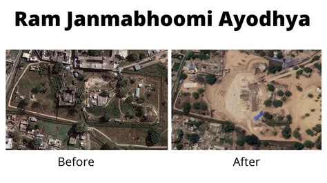 Construction of Ram Temple in Ayodhya caught in satellite images ...