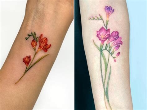 15 Freesia Flower Tattoo Designs That Make You Flip-In 2023