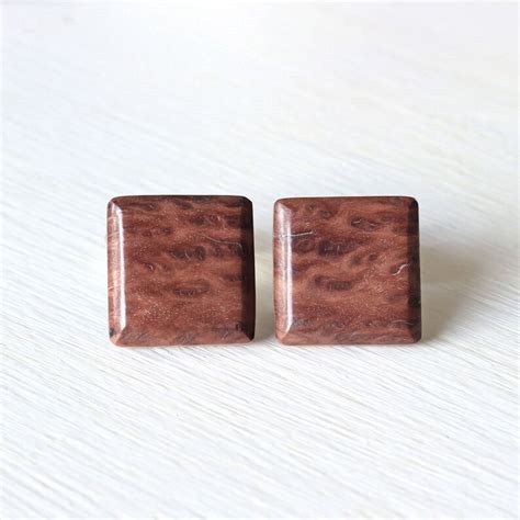 Wooden cufflinks Walnut cufflinks Wood cufflinks Husband | Etsy