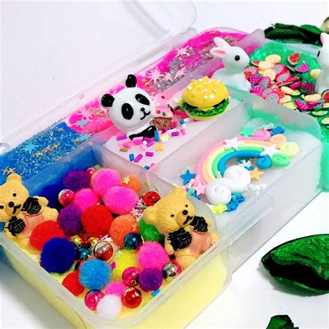 Panda Colorful Mixing Cloud Slime Squishy Set Cute Stretchy ...