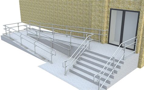 8. Top/Mid/Bottom ADA Railing - Ramp & Stairs | Ramp design, Ramp stairs, Wheelchair ramp