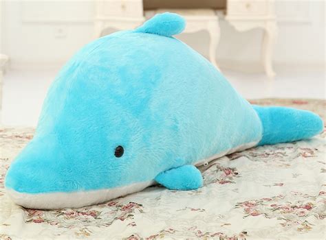 MorisMos Giant Dolphin Stuffed Animal Plush Toy Gift Blue 55inch ...