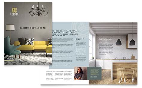 Interior Design Brochure Template Design