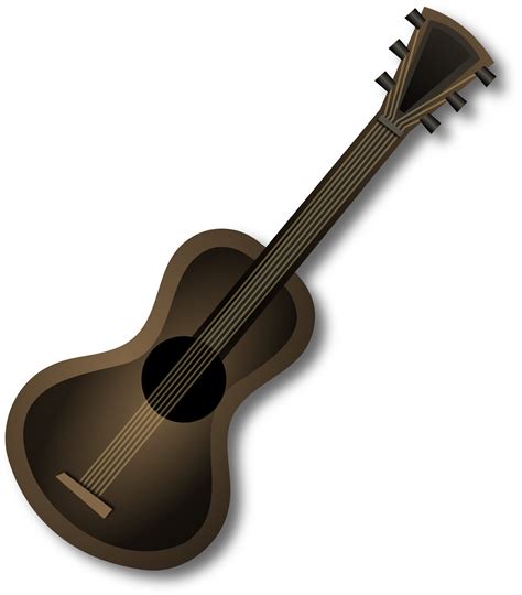 Clipart - Brown Guitar