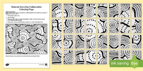 National Sorry Day Collaborative Colouring Page