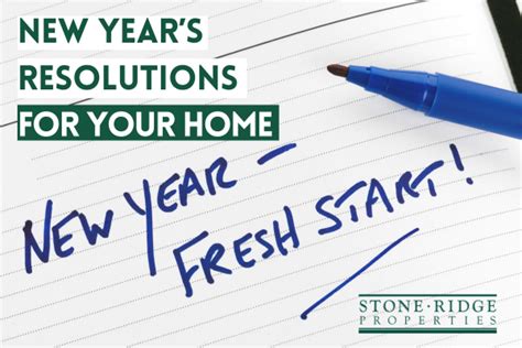 New Year's Resolutions for Your Home