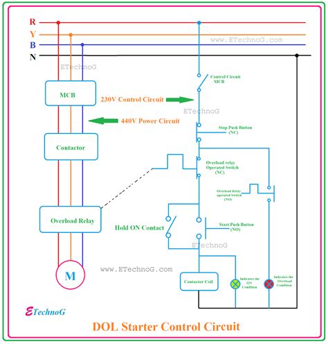 Circuit Diagram Of Dol Starter