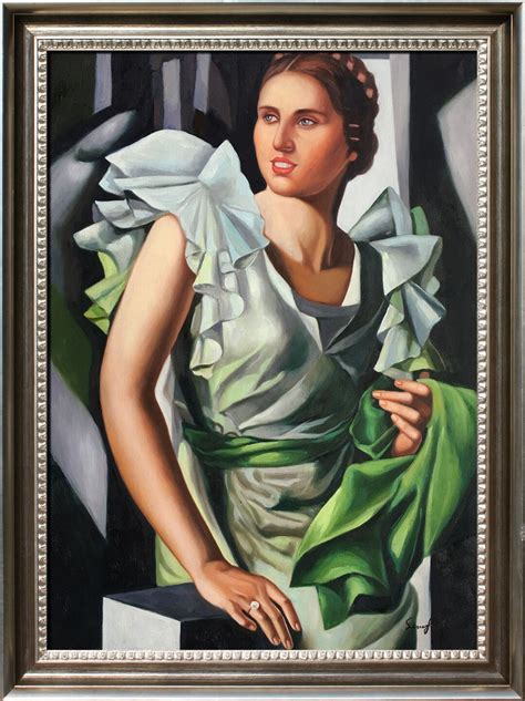 Tamara De Lempicka, Portrait of a Young Lady and a Square Column jeune ...