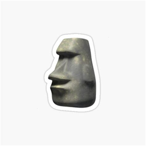 "Moai Easter Island Head Statue Emoji Meme" Sticker for Sale by CoryHarts | Redbubble