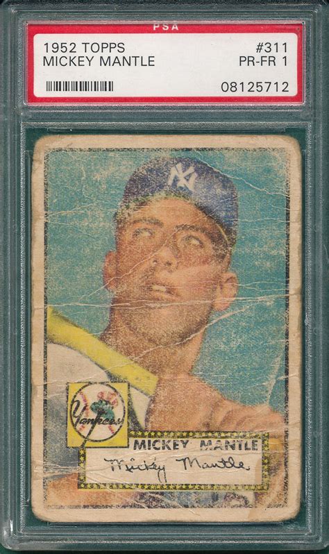 Lot Detail - 1952 Topps #311 Mickey Mantle PSA 1