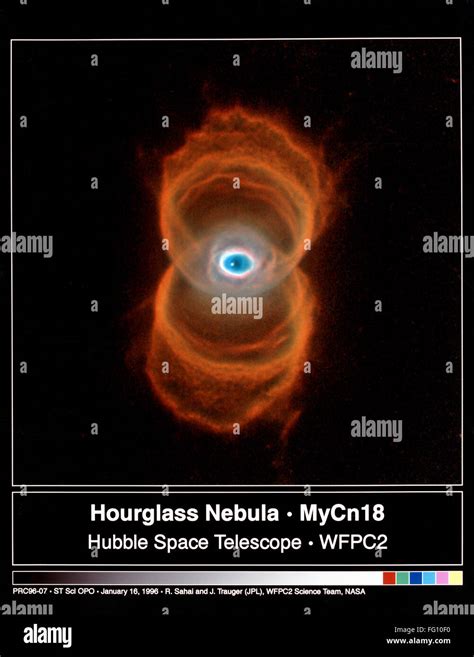 SPACE: HOURGLASS NEBULA. /nA view of the Engraved Hourglass Nebula ...