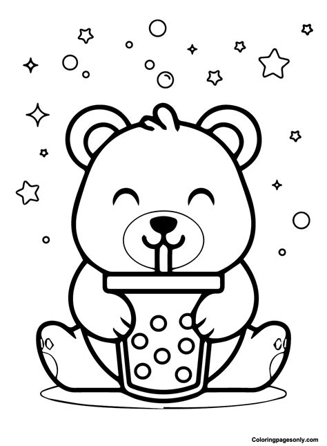 33 Boba Tea Coloring Pages - ColoringPagesOnly.com