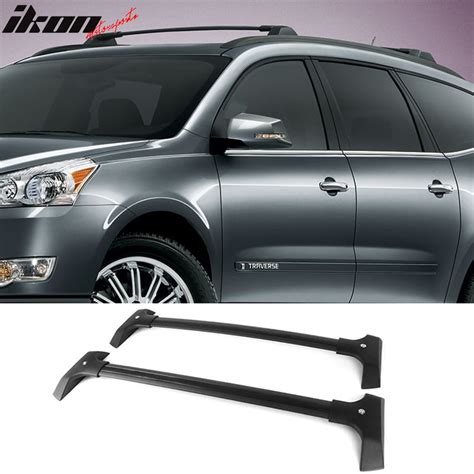 Compatible with 09-17 Chevy Traverse OE Style Roof Rack Rail Cross Bar Carrier Black - Walmart ...