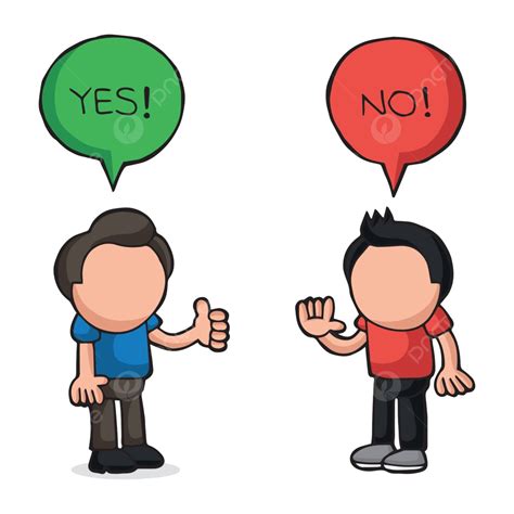 Handdrawn Vector Cartoon Depicting Two Men In A Verbal Disagreement Using Speech Bubbles Labeled ...