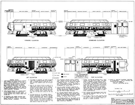 U.S.S. Enterprise Bridge Blueprints - Revised