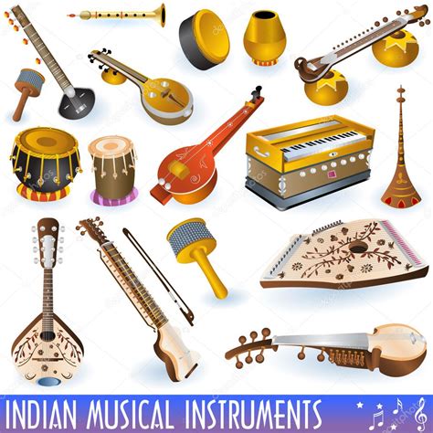 Indian music instruments Stock Vector Image by ©Stiven #2731766