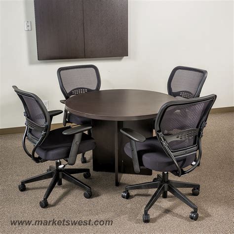 42 inch Round Conference Table, Espresso or Urban Walnut Finish