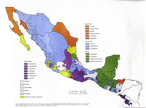 Aboriginal Languages in Mexico 1975 - Full size