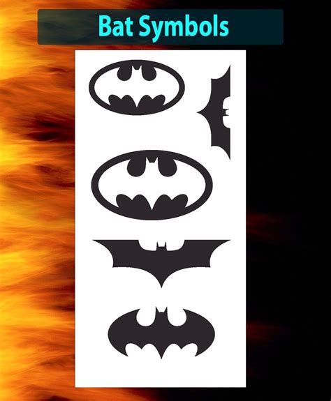 airbrush stencil Batman Bat Symbols Dark Knight Templates Stencils ...