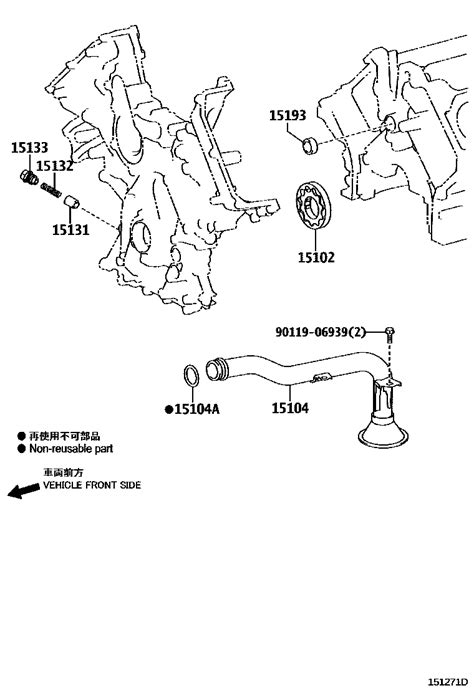 Engine oil pump for Lexus LX570 3 generation, 2 restyling 08.2015 - 12.2021 - Lexus Car and Auto ...