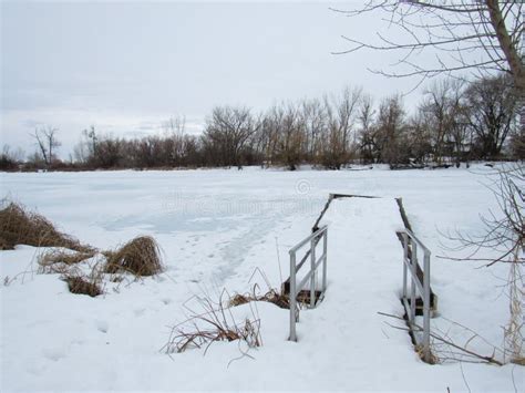 Frozen lake stock photo. Image of lake, snow, frozen - 85590894