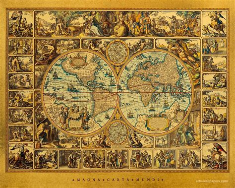 Antique World Map Wallpaper - WallpaperSafari