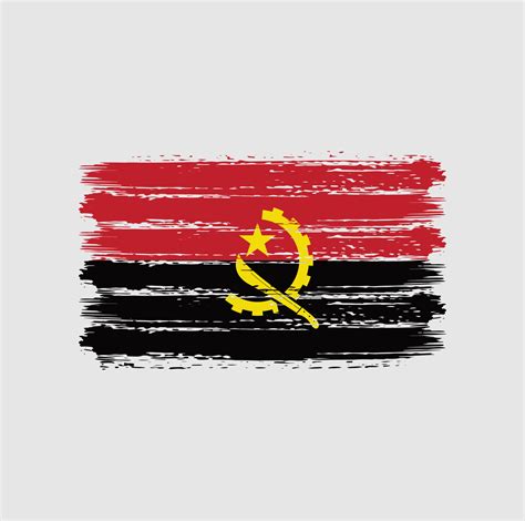 Angola Flag Brush Strokes. National Flag 6553124 Vector Art at Vecteezy