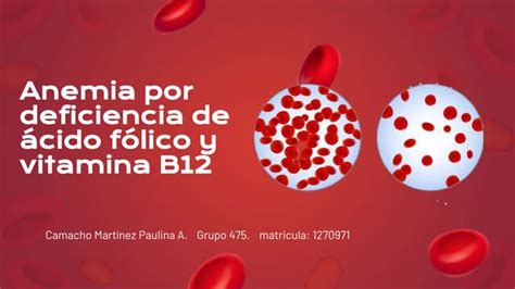 anemia por deficiencia de ácido fólico y vitamina B12 | PPT