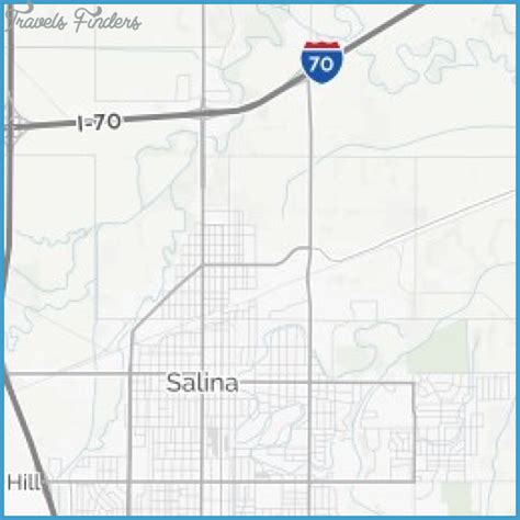 Salina Kansas Map - TravelsFinders.Com