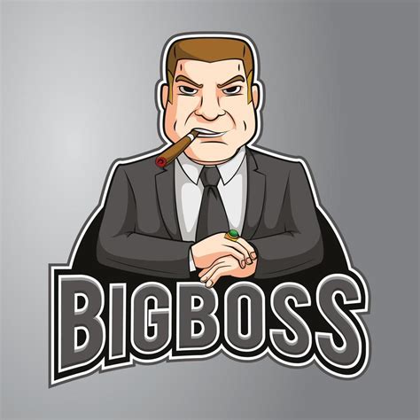 Big Boss Mascot Logo 17259134 Vector Art at Vecteezy