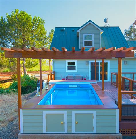 Deck swimming pools, above or in-ground lap pools | Swimming pools ...